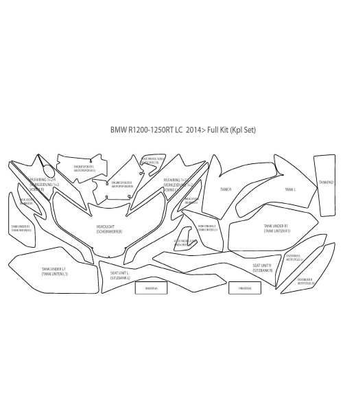 Комплект защитной пленки  R 1200 RT LC (2014-)  R 1250 RT ( - 2020)