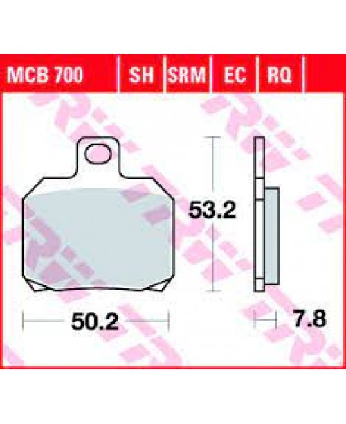 Тормозные колодки MCB700SRM