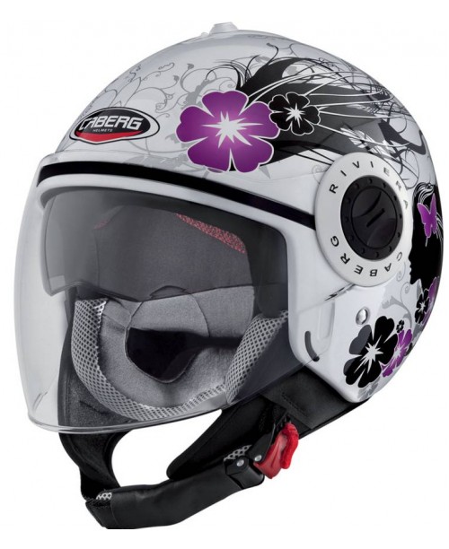 Шлем CABERG RIVIERA V3 DIVA WHITE / SILVER