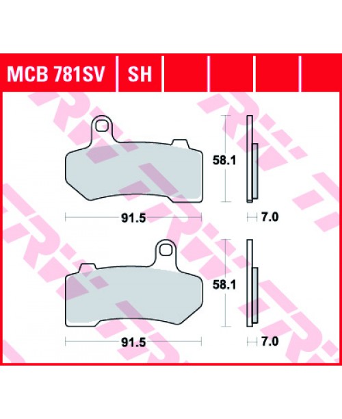 Тормозные колодки TRW MCB781SV