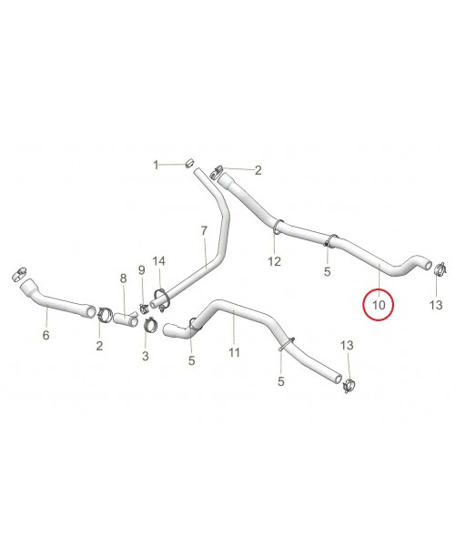Патрубок системы охлаждения POLARIS SPORTSMAN 570 5417401