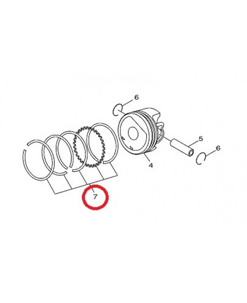 Комплект поршневых колец YAMAHA 53BE16030000