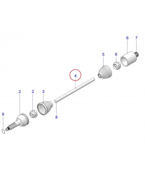 Полуось POLARIS SPORTSMAN 570 задняя 3236014
