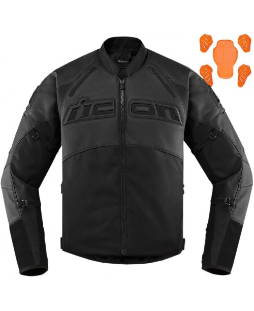 Куртка ICON CONTRA 2 STEALTH BLACK LEATHER