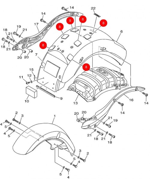 Уплотнитель YAMAHA 5PX-21669-01-00