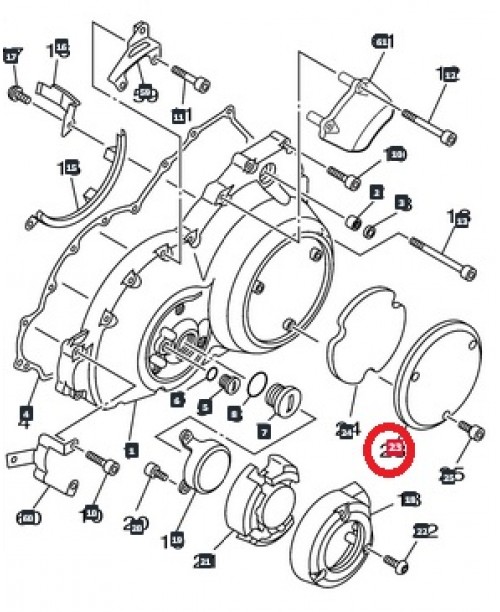Накладка крышки генератора YAMAHA RAIDER XV1900 1D7-15415-00-00