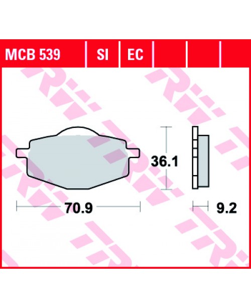 Тормозные колодки TRW MCB539SI