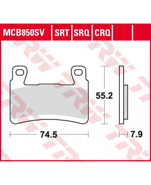 Тормозные колодки TRW MCB850SV