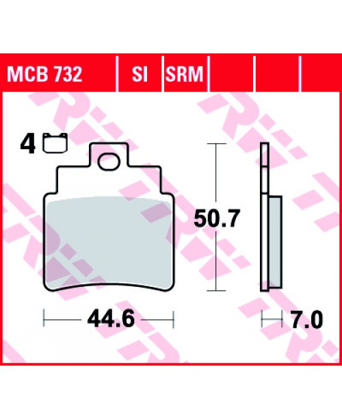Тормозные колодки TRW MCB732SI