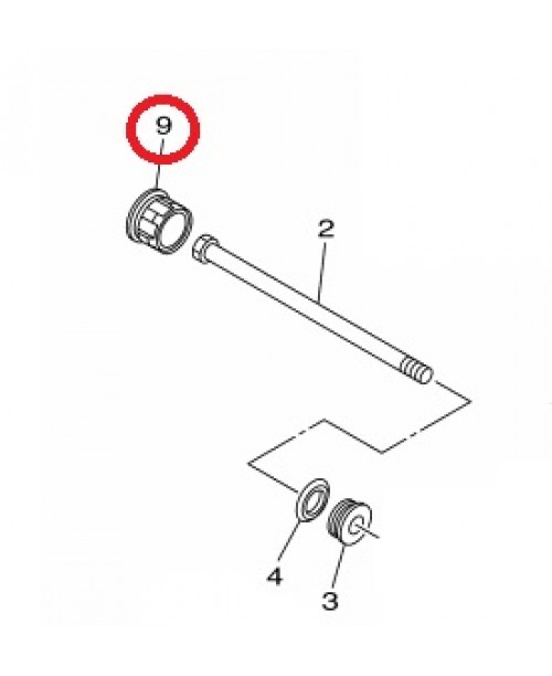 Заглушка оси маятника YAMAHA XVS950 1TP-2219X-00-00