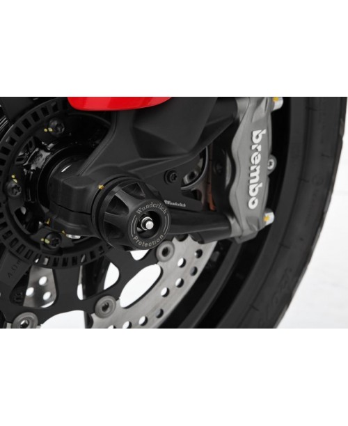 Защитные накладки на ось WUNDERLICH DOUBLESHOCK - передние - черные