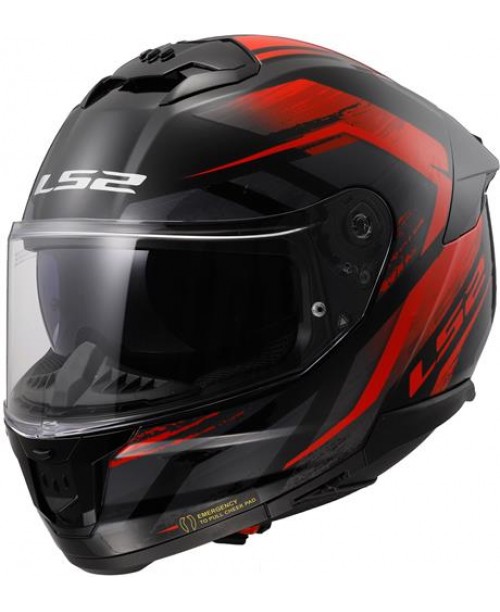 Шлем LS2 STREAM II FURY BLACK RED FF808
