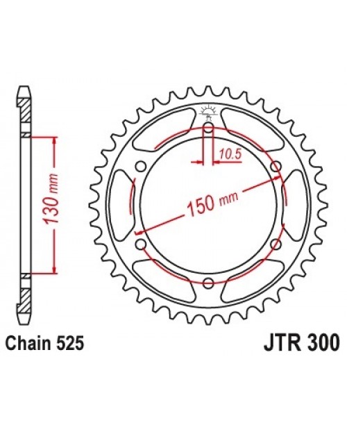 Звезда приводная задняя JT Sprockets JTR300.48ZBK HONDA