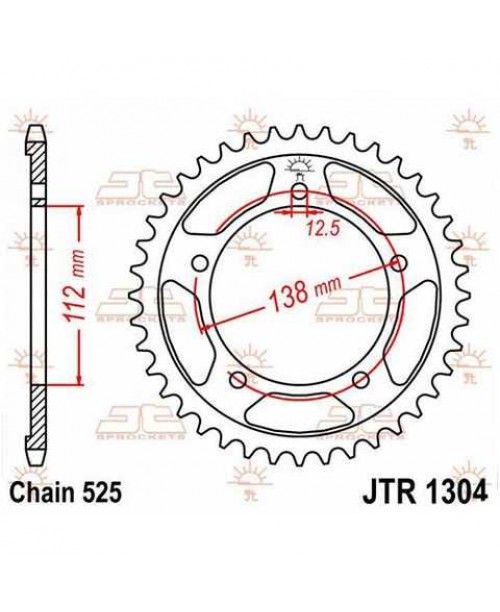Звезда приводная задняя JT Sprockets JTR1304.43