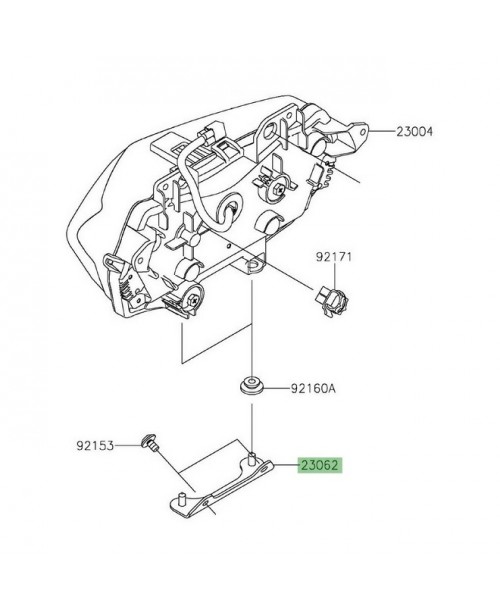 Кронштейн крепления фары нижний KAWASAKI Z650 2020-2024 23062-1255
