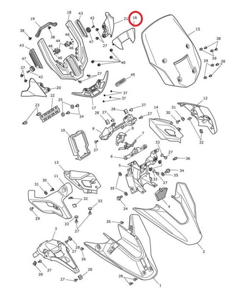 Щиток приборной панели TRIUMPH T2315998