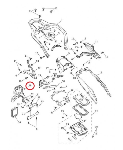 Крышка радара передняя TRIUMPH T2313033