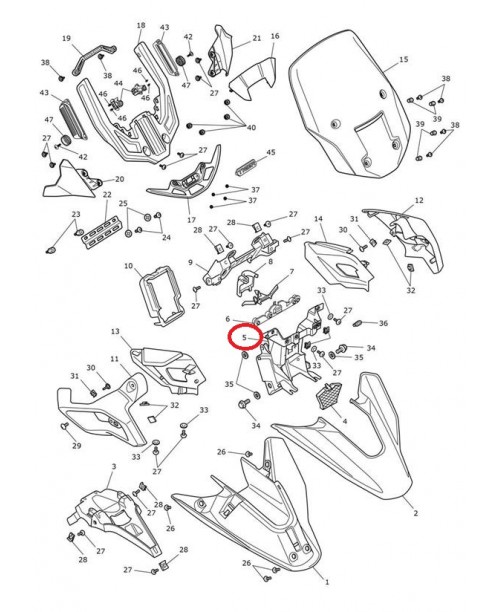 Кронштейн ветрового стекла TRIUMPH T2311277