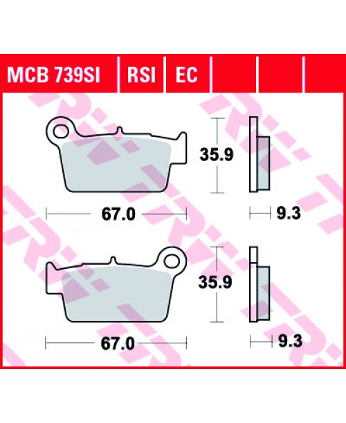 Тормозные колодки TRW MCB739RSI