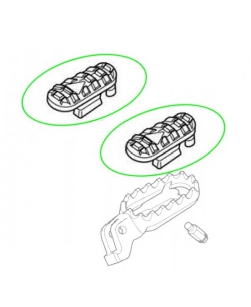 Накладки передних подножек TRIUMPH резиновые T2085580 комплект 2 шт