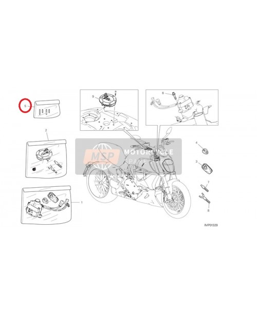 Штифт фиксации болванки ключа DUCATI набор HF 150 86020011A