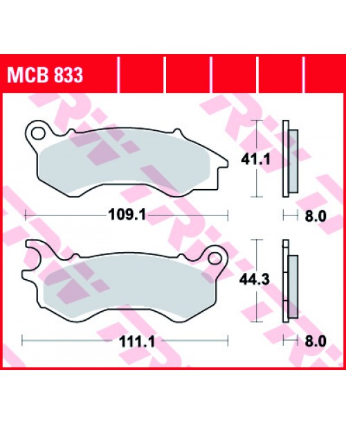 Тормозные колодки TRW MCB833 Honda PCX 125 SBS 205MS