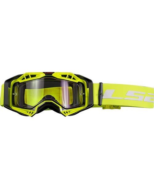 Очки кроссовые LS2 AURA ENDURO BLACK H-V YELLOW WITH CLEAR VISOR
