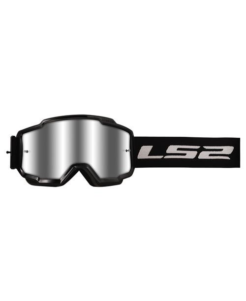 Очки кроссовые LS2 CHARGER BLACK WITH SILVER VISOR