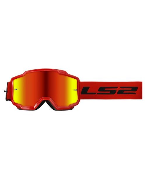 Очки кроссовые LS2 CHARGER RED WITH IRIDIUM VISOR