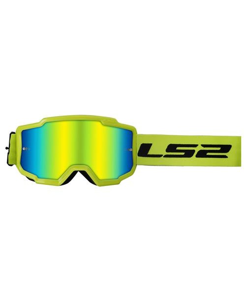 Очки кроссовые LS2 CHARGER H-V YELLOW WITH IRIDIUM VISOR