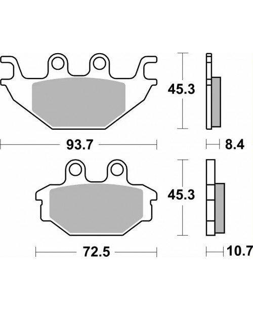 Тормозные колодки SBS 930H.LS синт задние INDIAN