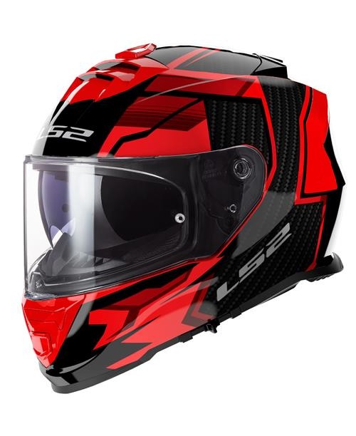 Шлем LS2 STORM II TRACKER BLACK RED FF800