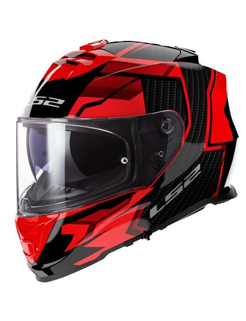 Шлем LS2 STORM II TRACKER BLACK RED FF800