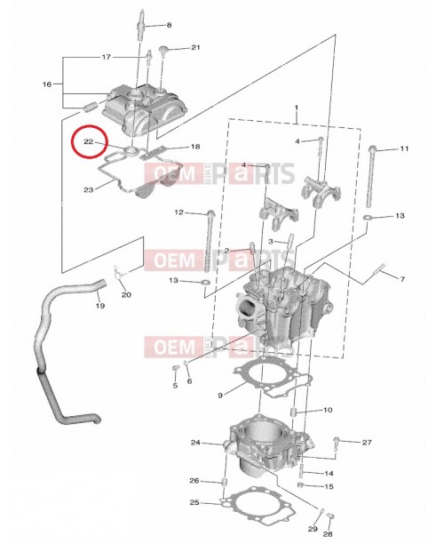 Прокладка свечного колодца YAMAHA 1SM-11194-00