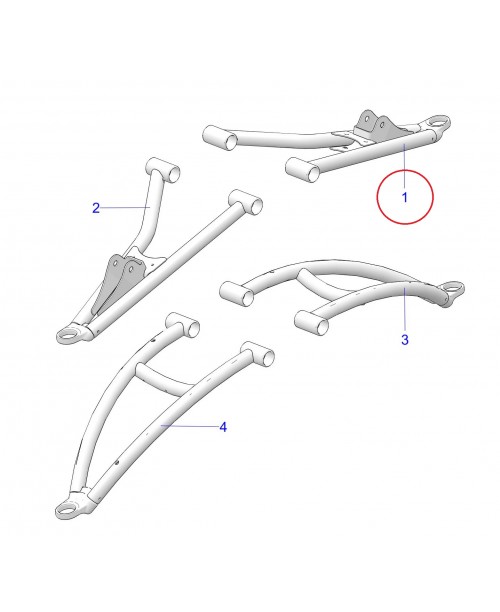 Рычаг передний верхний POLARIS Sportsman 1000 левый 1023455-458