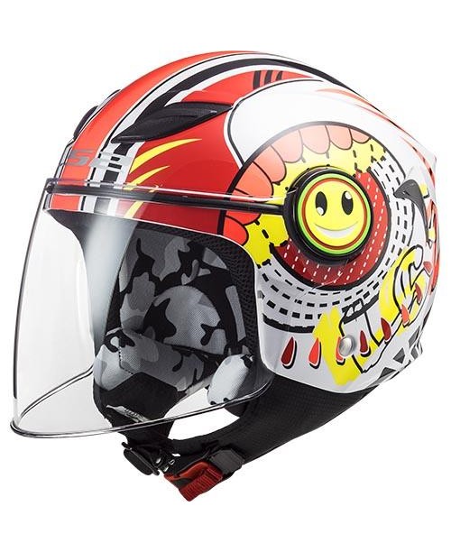 Шлем детский LS2 OF602 FUNNY SLUCH RED WHITE