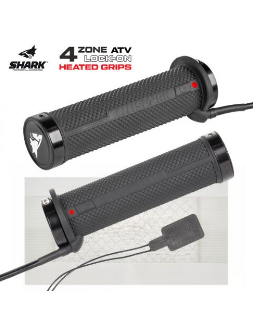 Ручки руля с подогревом для ATV SHARK 4ZONE LOCK-ON - с подогревом курка газа  и водительского сидения