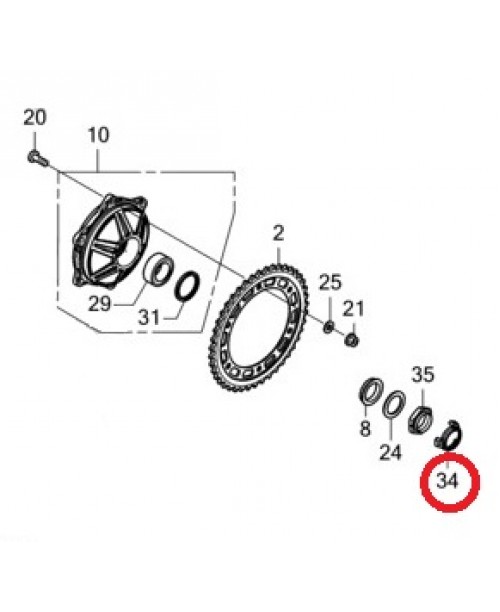 Стопорное кольцо HONDA 42302-MKJ-E50