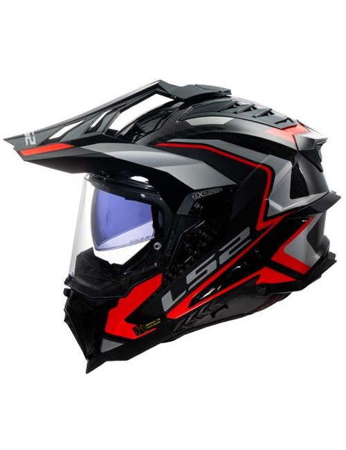 Шлем LS2 EXPLORER CARBON FRONTIER II RED MX701