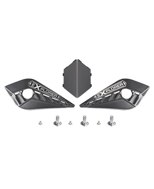 Ремкомплект козырька шлема LS2 MX701 CARBON (накладки + болты) MATT BLACK