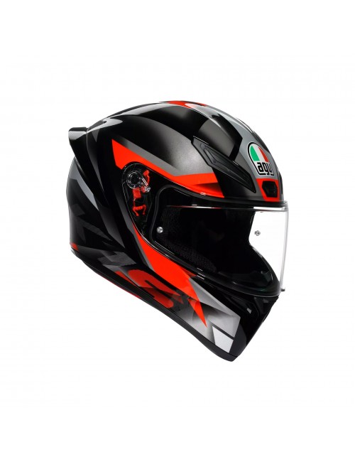 Шлем AGV K1 S E2206 FASTLAP BLACK/GREY/RED