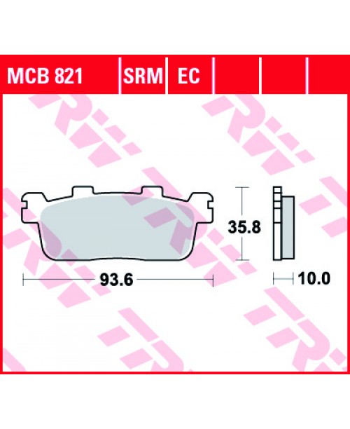 Тормозные колодки TRW MCB821EC tgb 1000 front