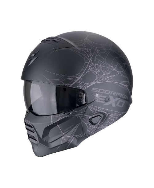 Шлем SCORPION EXO-COMBAT II SPIDERWEB Matt black-Silver