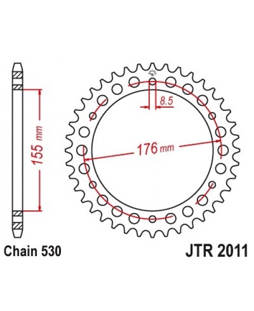 Звезда приводная задняя JT Sprockets JTR2011.42ZBK