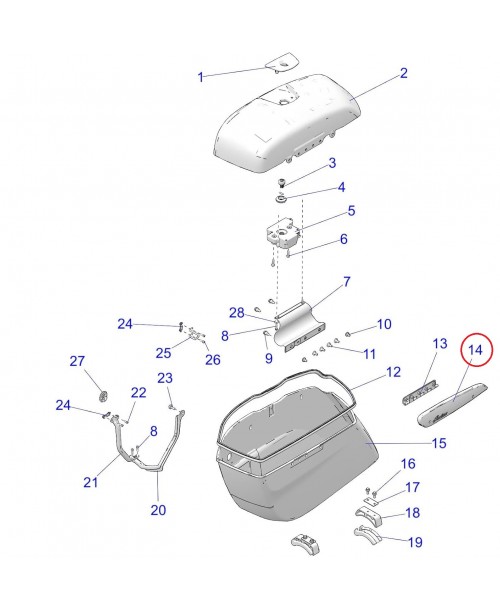 Эмблема заднего кофра INDIAN правая 633982-01