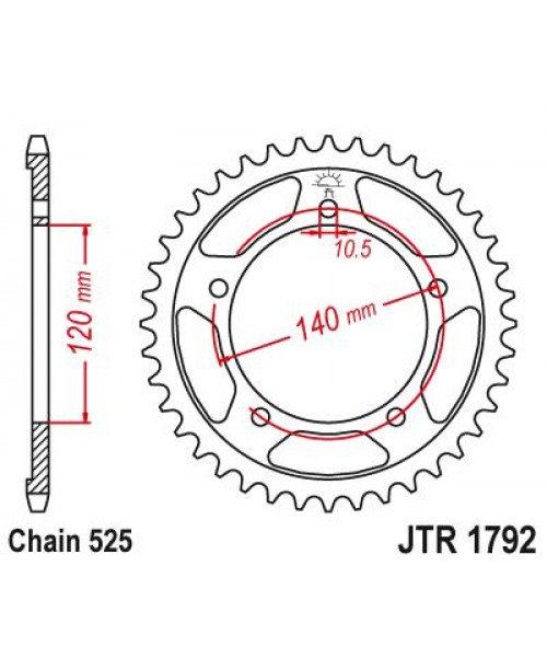 Звезда приводная задняя JT Sprockets JTR1792.47 Suzuki