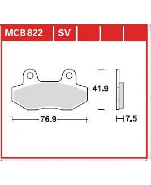 Тормозные колодки TRW MCB822SV