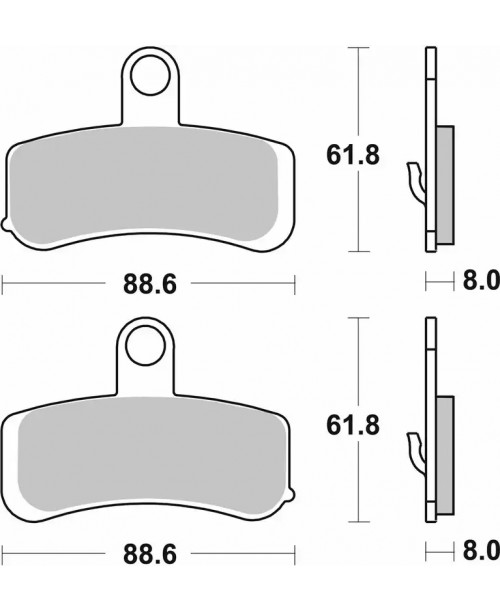 Тормозные колодки SBS 853H.HS синт передние HARLEY DAVIDSON