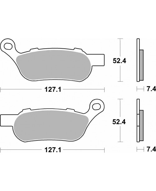 Тормозные колодки SBS 854H.LS синт задние HARLEY DAVIDSON