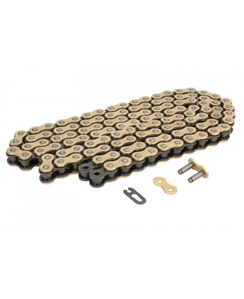 Цепь приводная DID 520 MX Gold&Black 118 звеньев (без сальников) усиленная HONDA CR; HUSQVARNA CR, FC, FE, FR, FS, TC, TE, TX, WR, WR/E, FX 125-690 1982-2020
